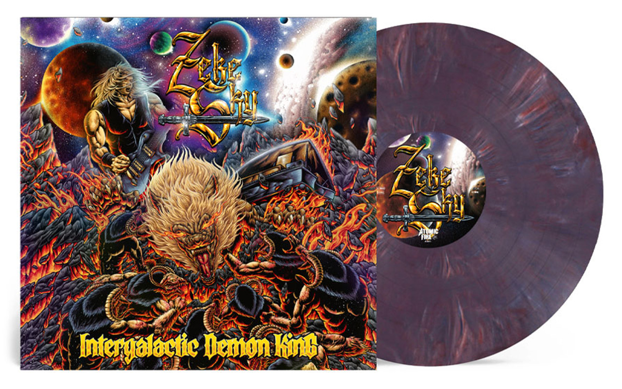 Zeke Sky 'Intergalactic Demon King' Red Blue White Marbled Vinyl