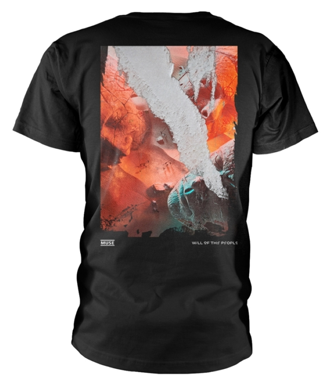 Muse 'WOTP Cover Collage' (Black) T-Shirt Back