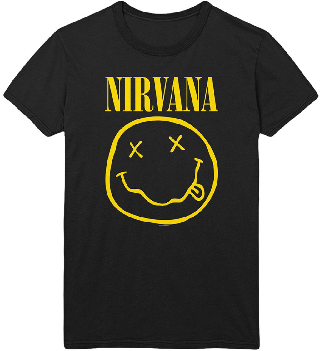 Nirvana 'Flower Sniffin' (Black) T-Shirt (Plus Sizing)