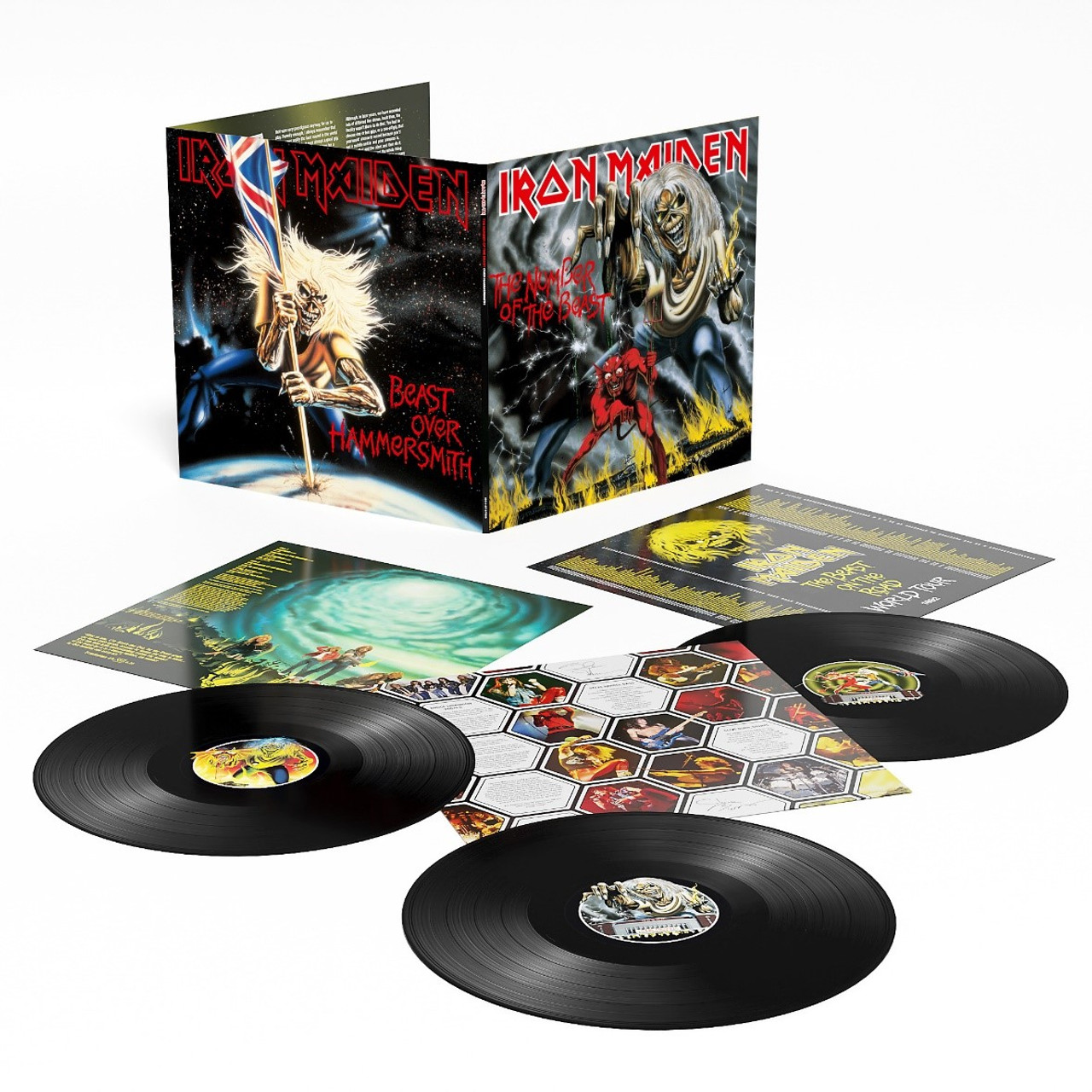 Iron Maiden 'The Number of the Beast + Beast Over Hammersmith' 40th Anniversary 3LP 180g Black Vinyl