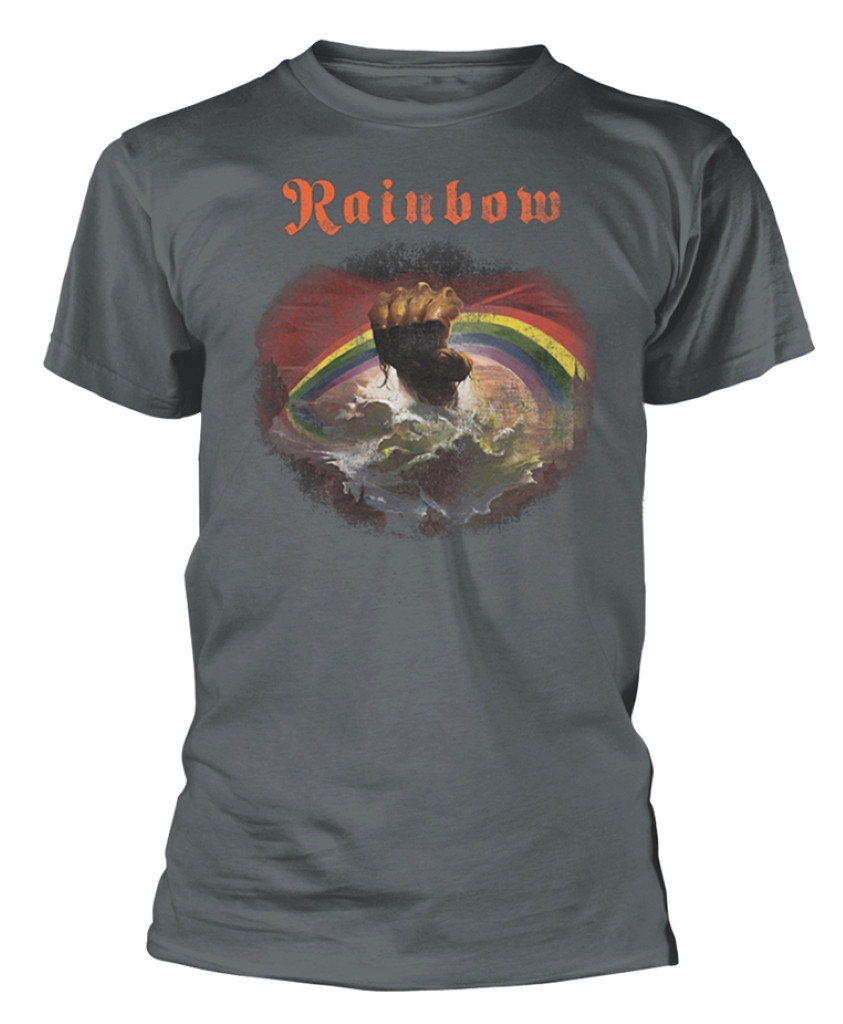 Rainbow 'Rising Distressed' (Charcoal) T-Shirt