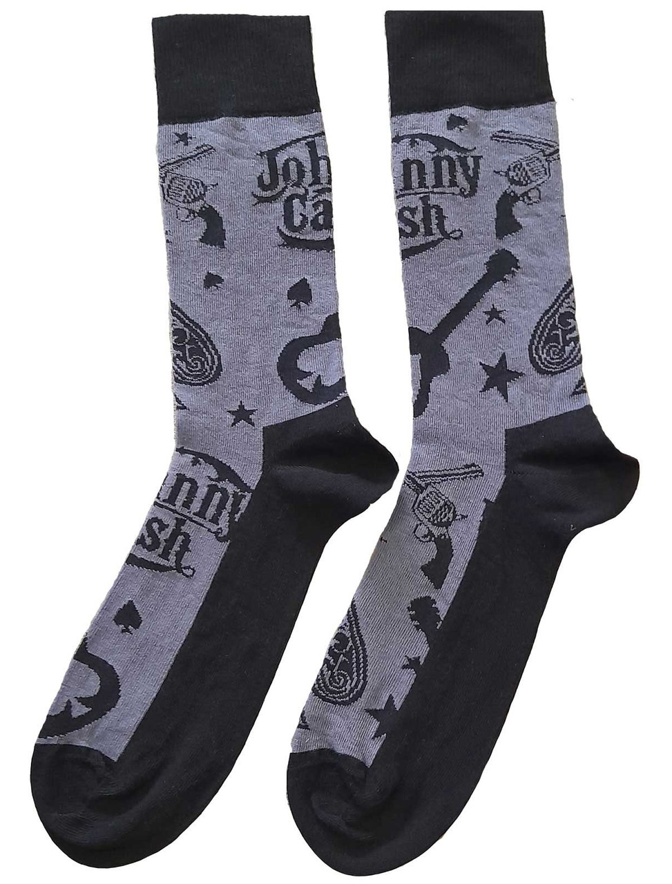 Johnny Cash 'Guitars N Guns' (Multicoloured) Socks (One Size = UK 7-11)