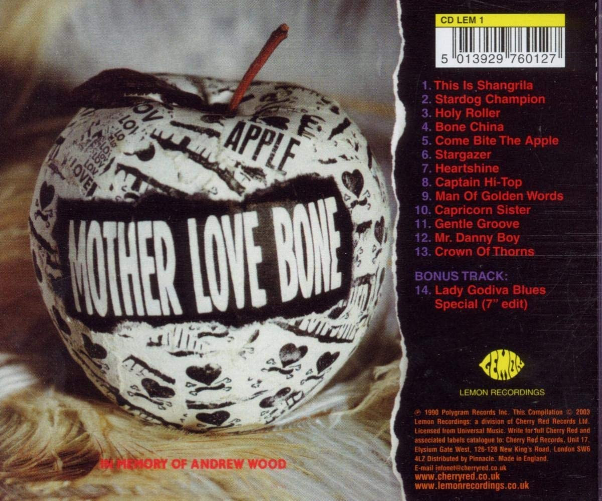 Mother Love Bone 'Apple' CD Jewel Case