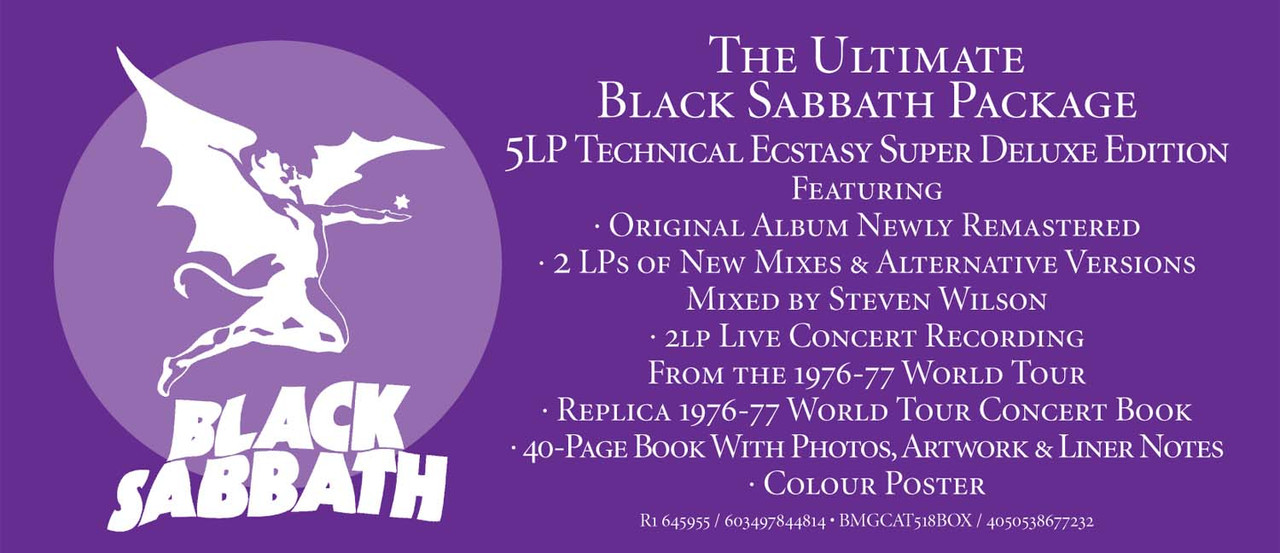 Black Sabbath 'Vol 4' 5LP 180g Black Vinyl Super Deluxe Edition Box Set