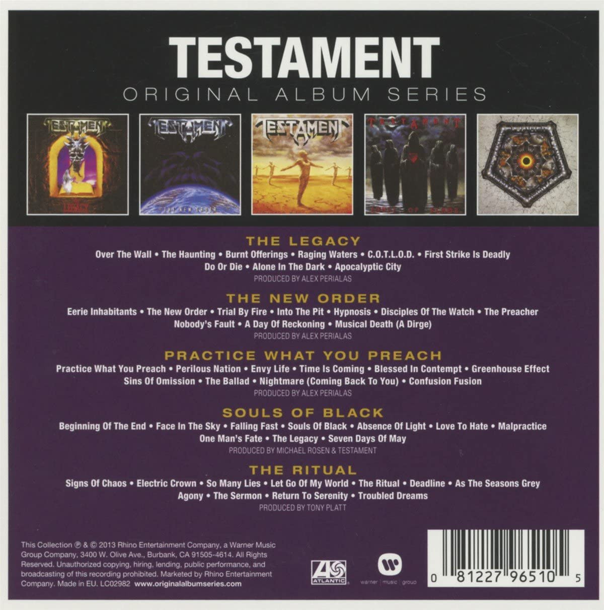 Testament 'Original Albums Series' 5CD Set