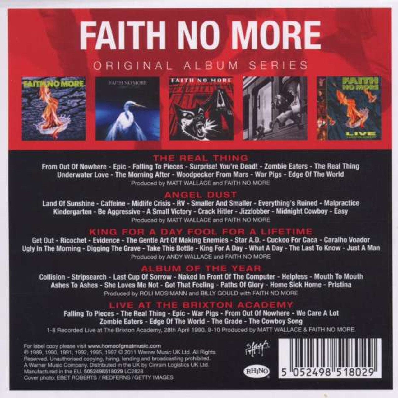 Faith No More Original Album Series 5CD Set