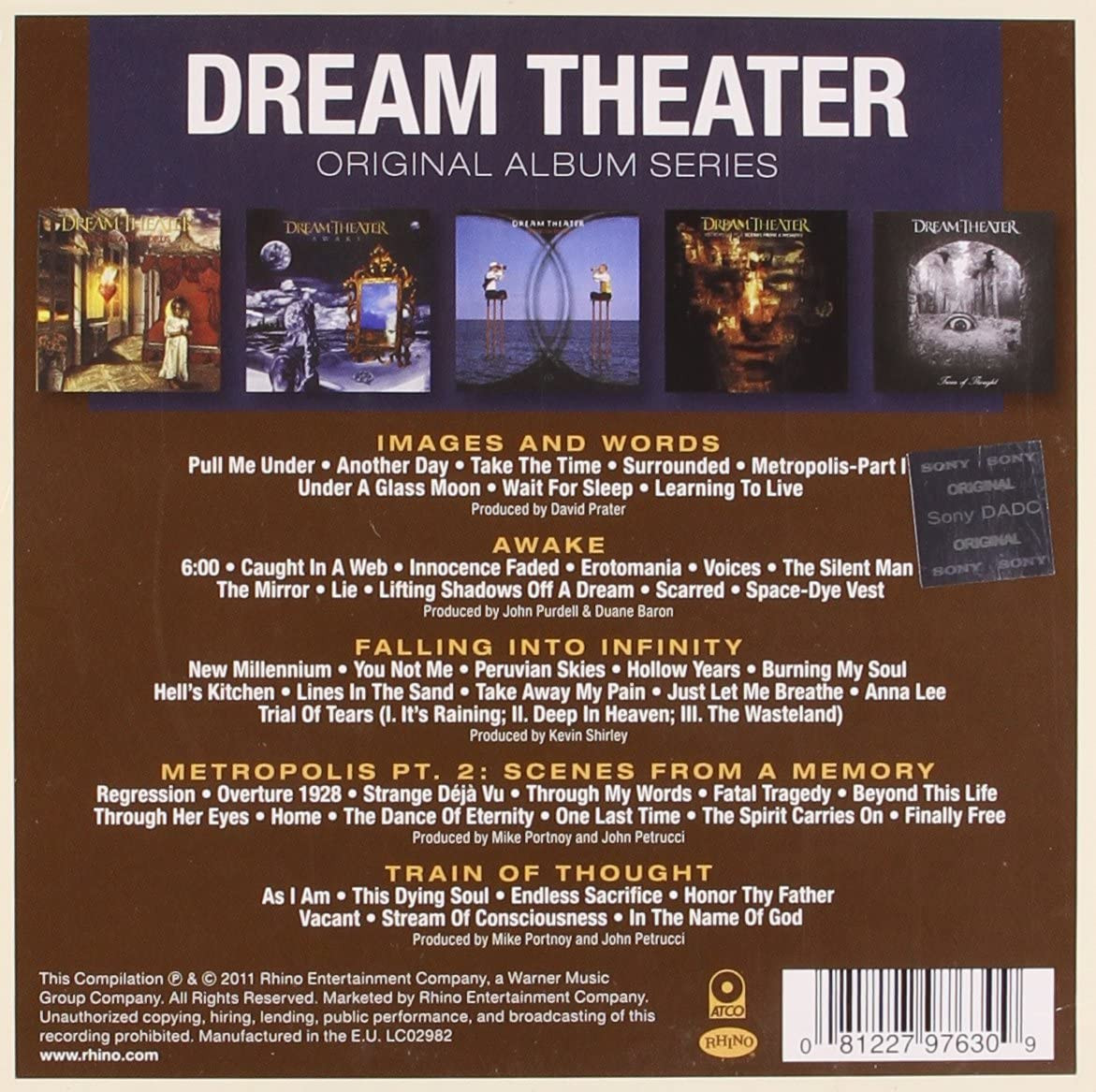 Dream Theater 'Original Album Series' 5CD Set