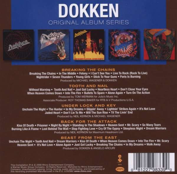 Dokken 'Original Album Series' 5CD Set