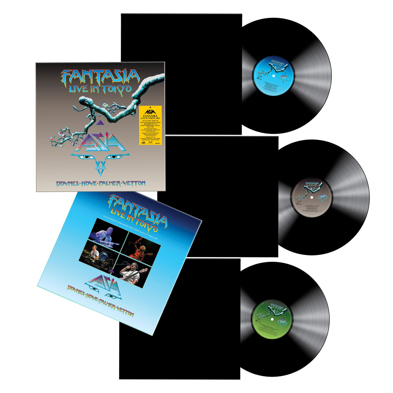 Asia 'Fantasia, Live In Tokyo 2007' 3LP Black Vinyl