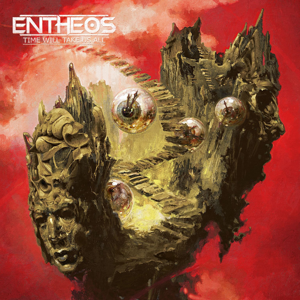 Entheos 'Time Will Take Us All' LP Blood Red Gold Melt Vinyl