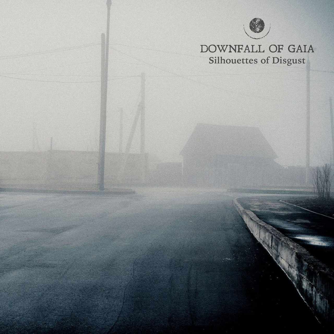 Downfall Of Gaia 'Silhouettes of Disgust' LP White Black Marbled Vinyl