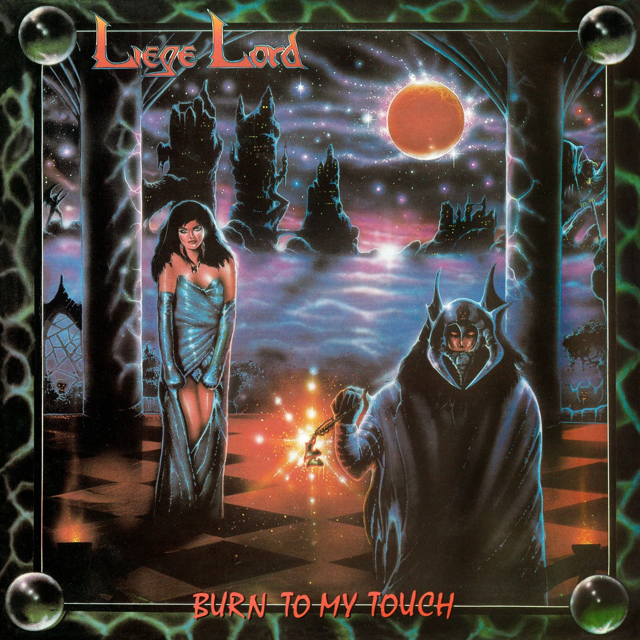 Liege Lord 'Burn To My Touch' (35th Anniversary) LP Orange Red White Marbled Vinyl