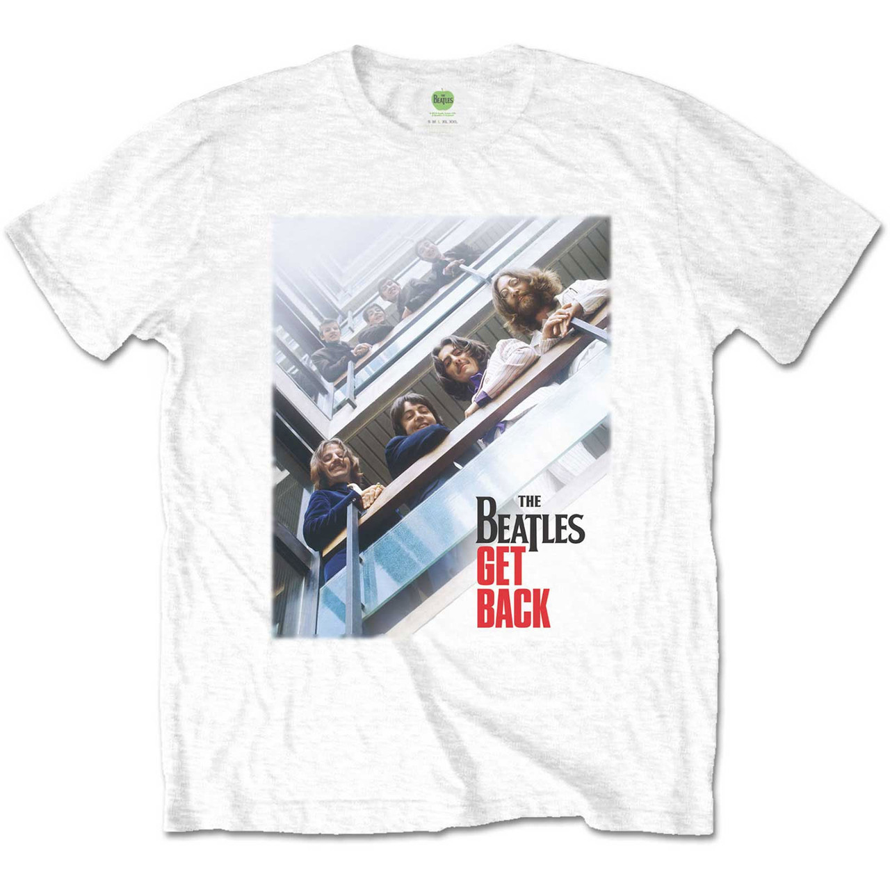 The Beatles 'Get Back Poster' (White) T-Shirt