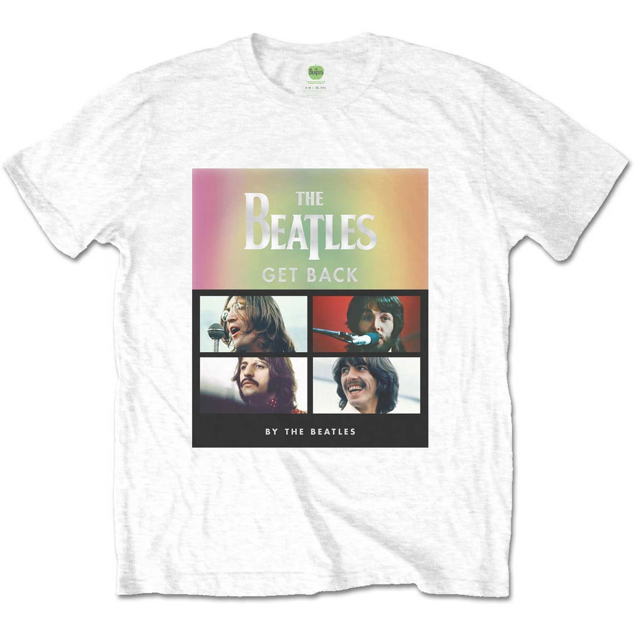 The Beatles 'Album Faces Gradient' (White) T-Shirt