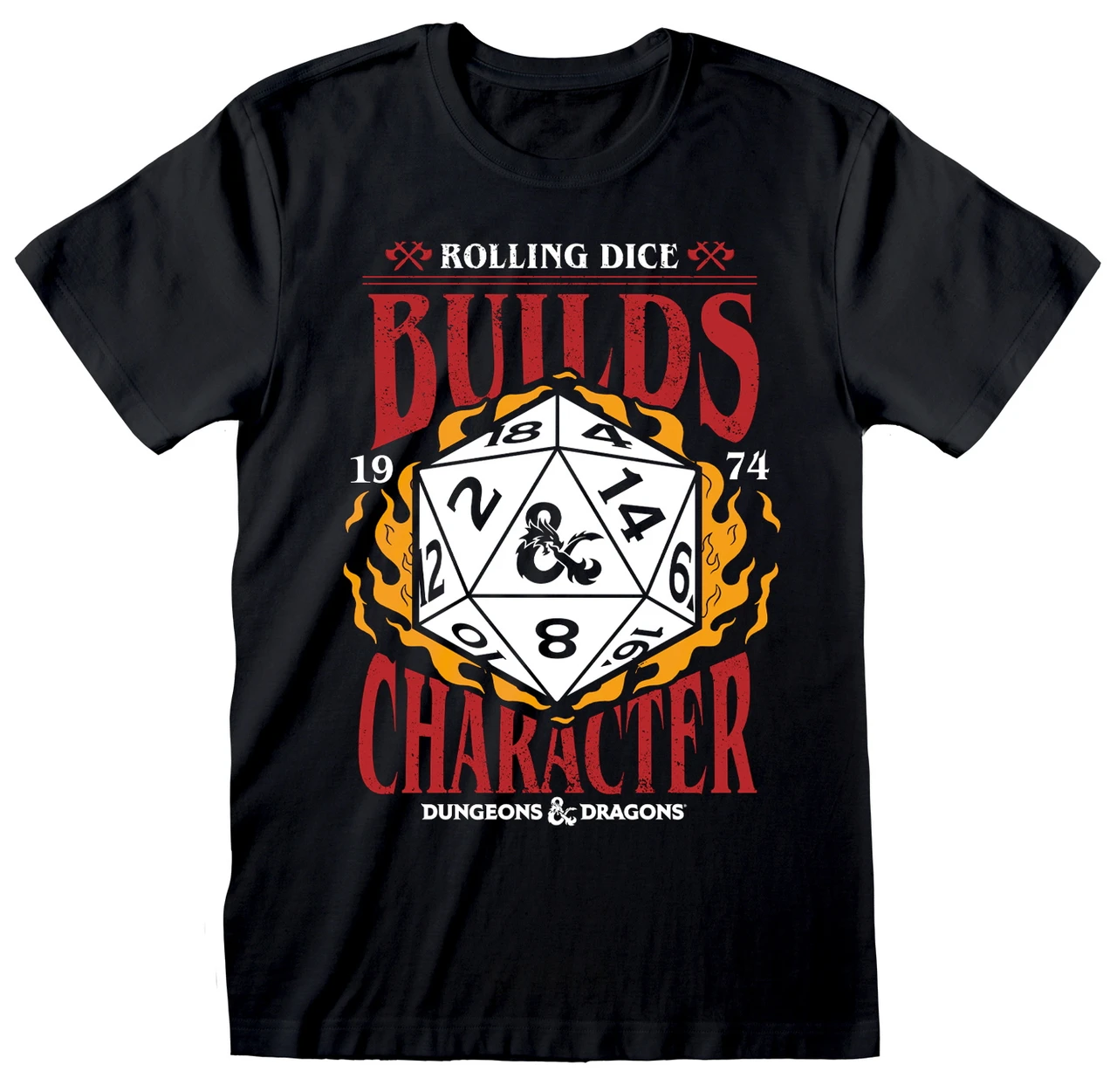 Dungeons & Dragons 'Builds Character' (Black) T-Shirt