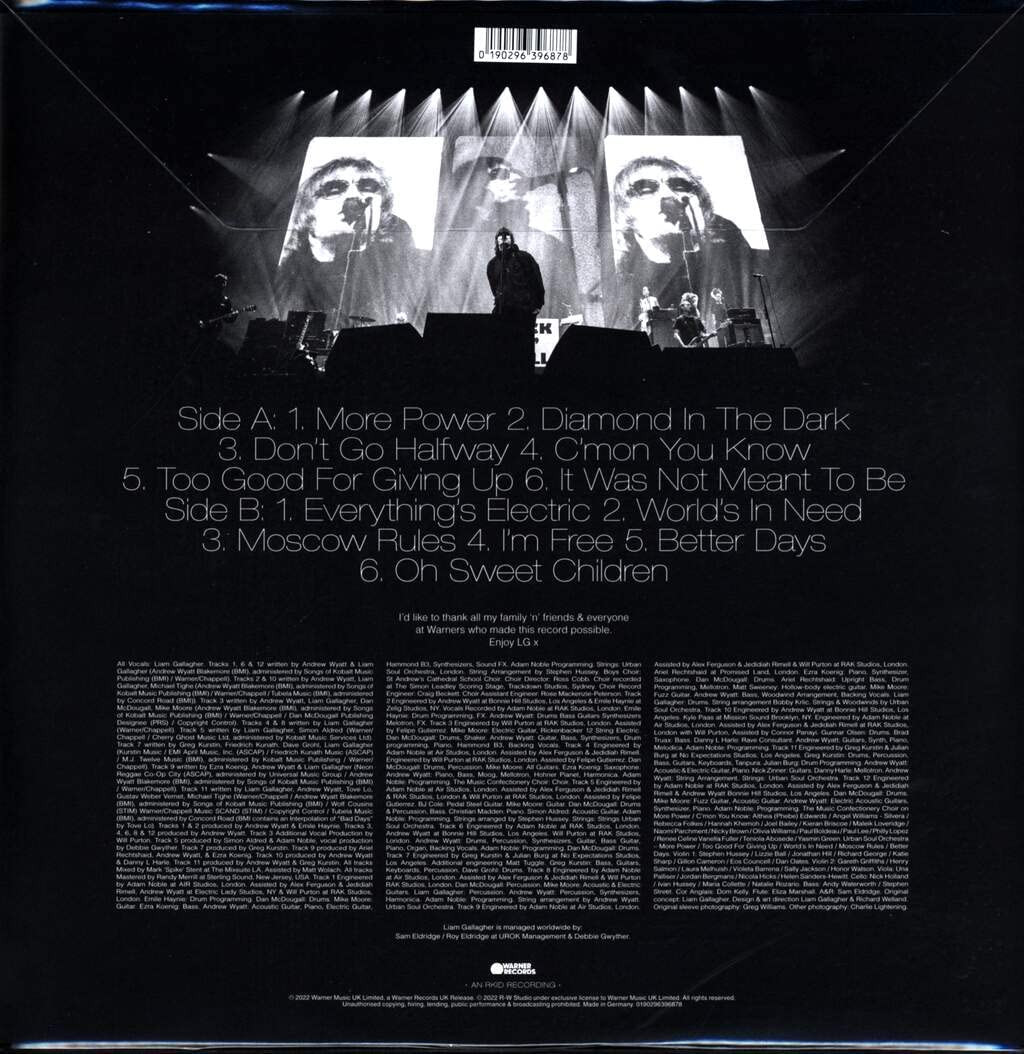 Liam Gallagher 'C'Mon You Know' LP Clear Vinyl