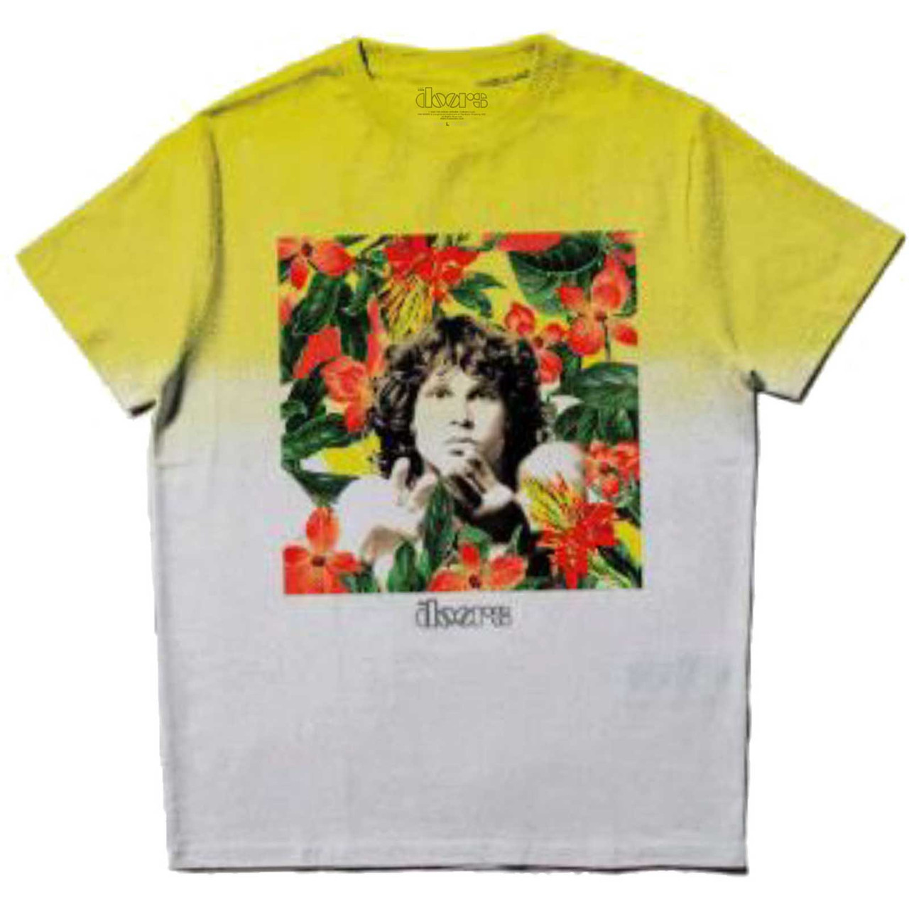 The Doors 'Floral Square' (Dip Dye) T-Shirt