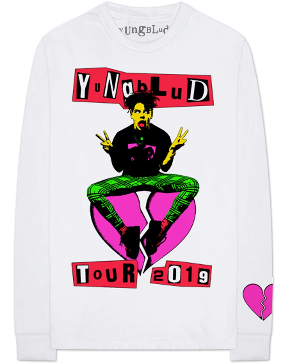 Yungblud 'Tour 2019' (White) Long Sleeve Shirt