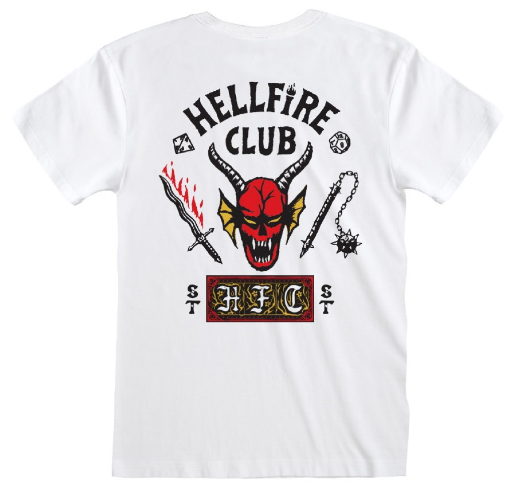 Stranger Things 'Hellfire Club Crest' (White) T-Shirt