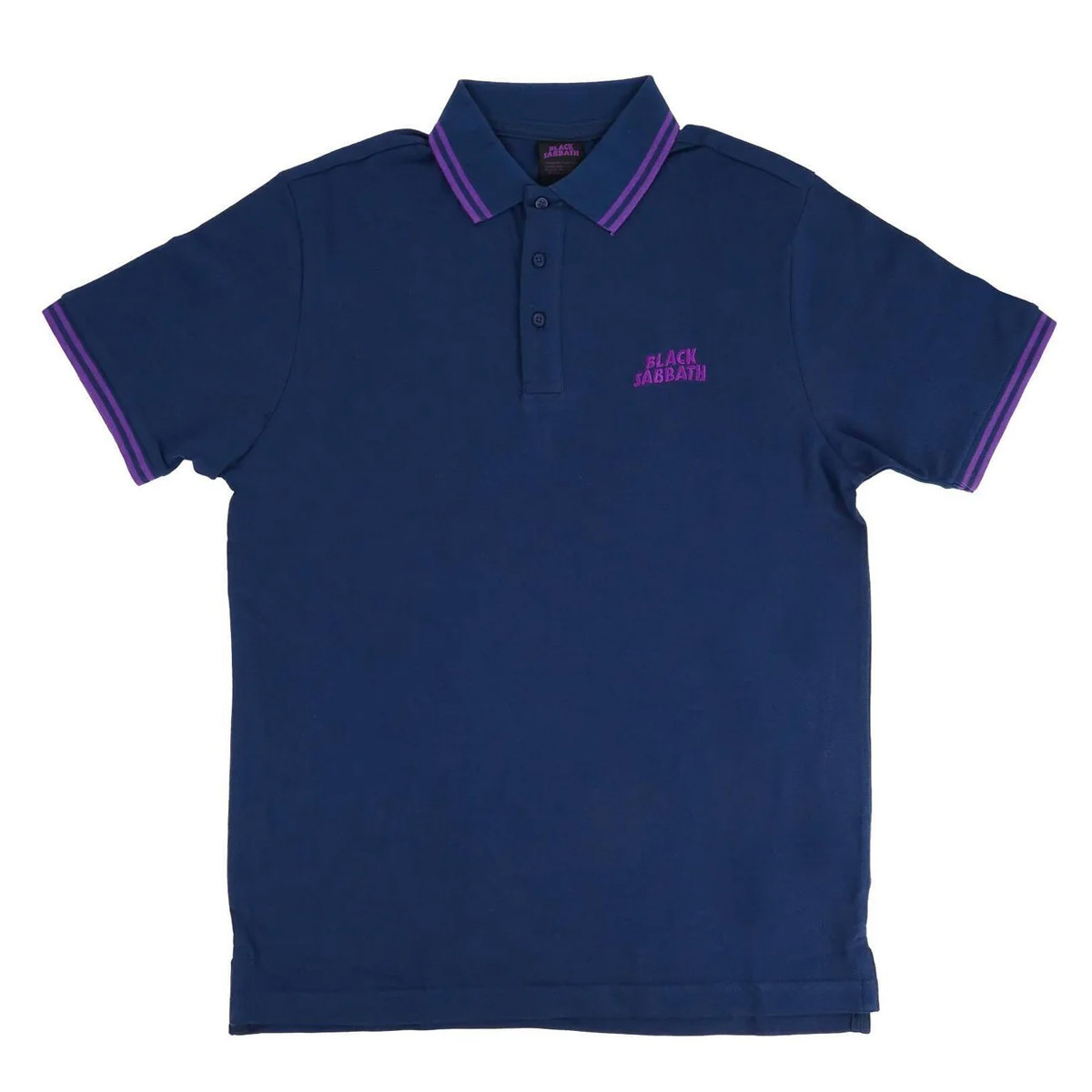 Black Sabbath 'Wavy Logo' (Navy) Polo Shirt
