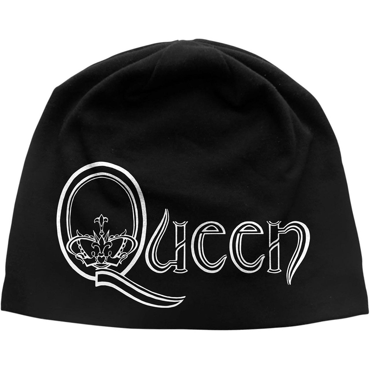 Queen 'Crown In Q Logo' (Black) Beanie Hat