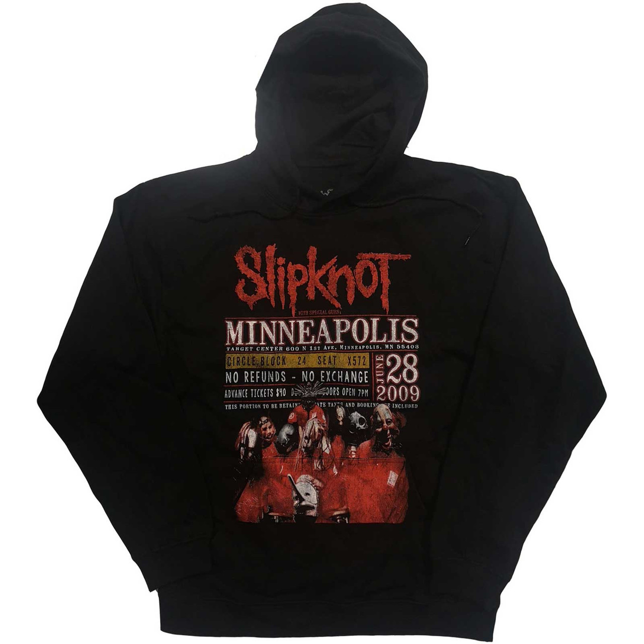Slipknot 'Minneapolis '09' (Black) Pull Over Eco Hoodie
