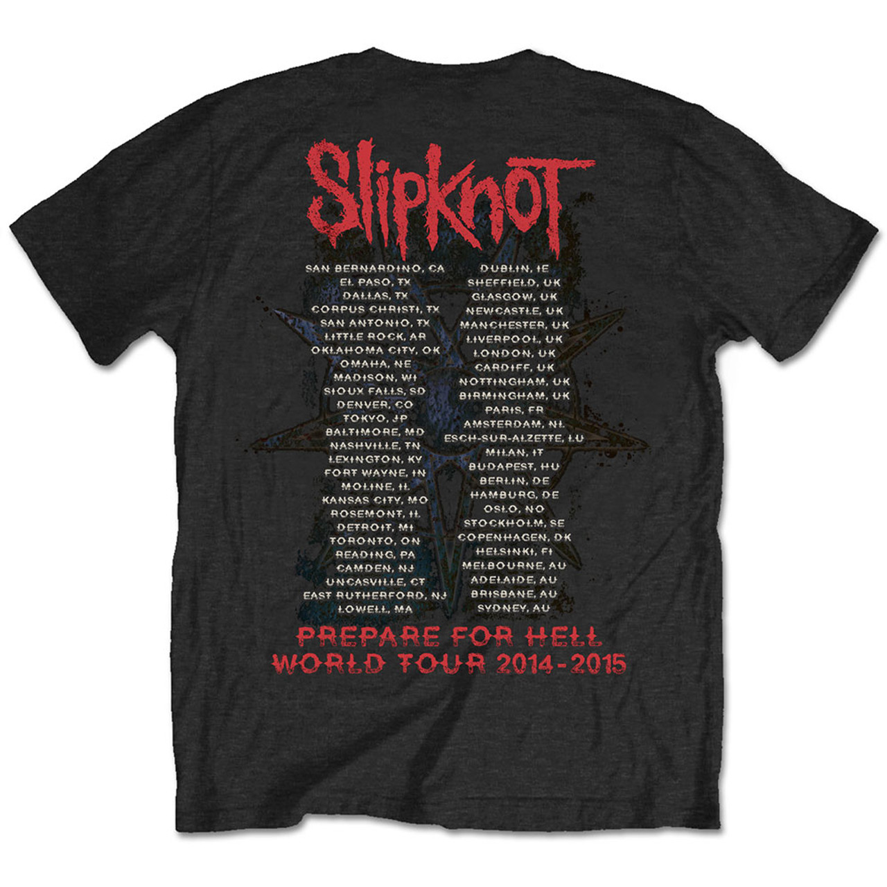 Slipknot Tシャツ 　ブラック　Prepare for Hell Slipknot 'Prepare for Hell 14-15 Tour' (Black) T-Shirt