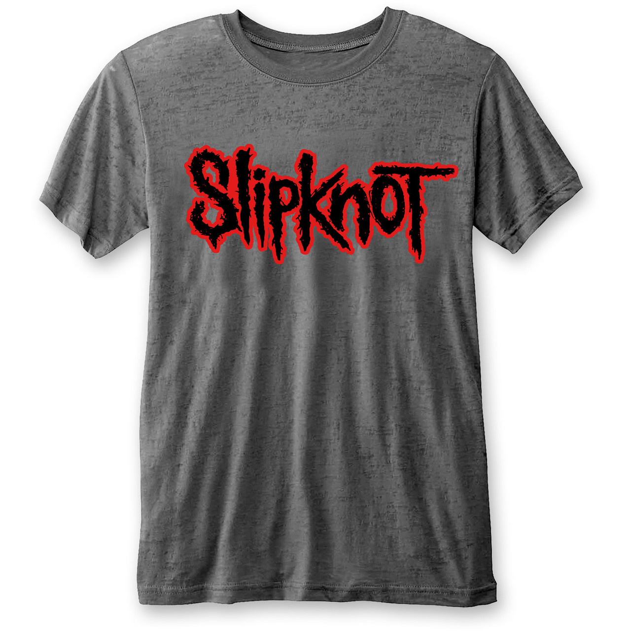Slipknot 'Logo' (Grey) Burnout T-Shirt