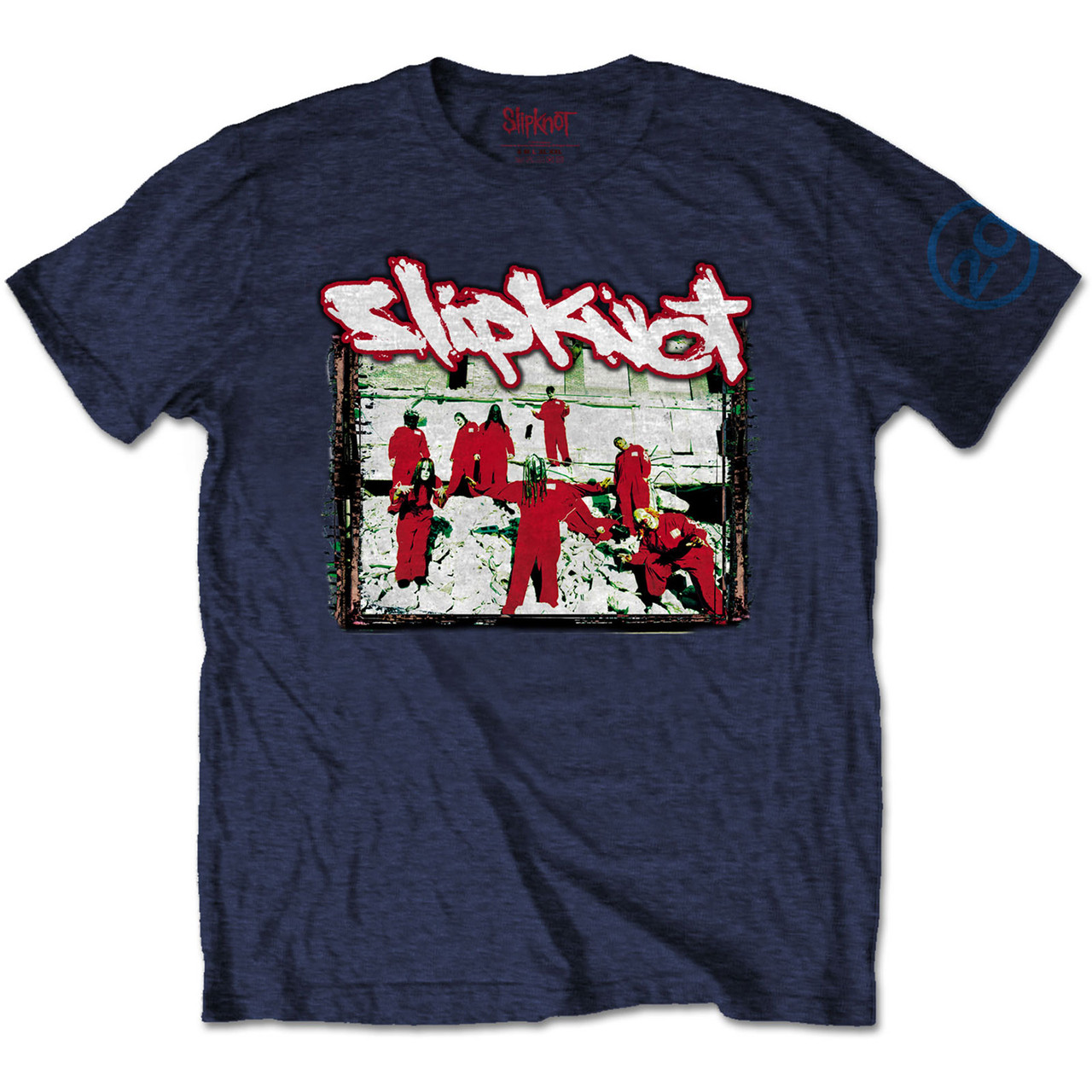Slipknot '20th Anniversary - Red Jump Suits' (Navy) T-Shirt