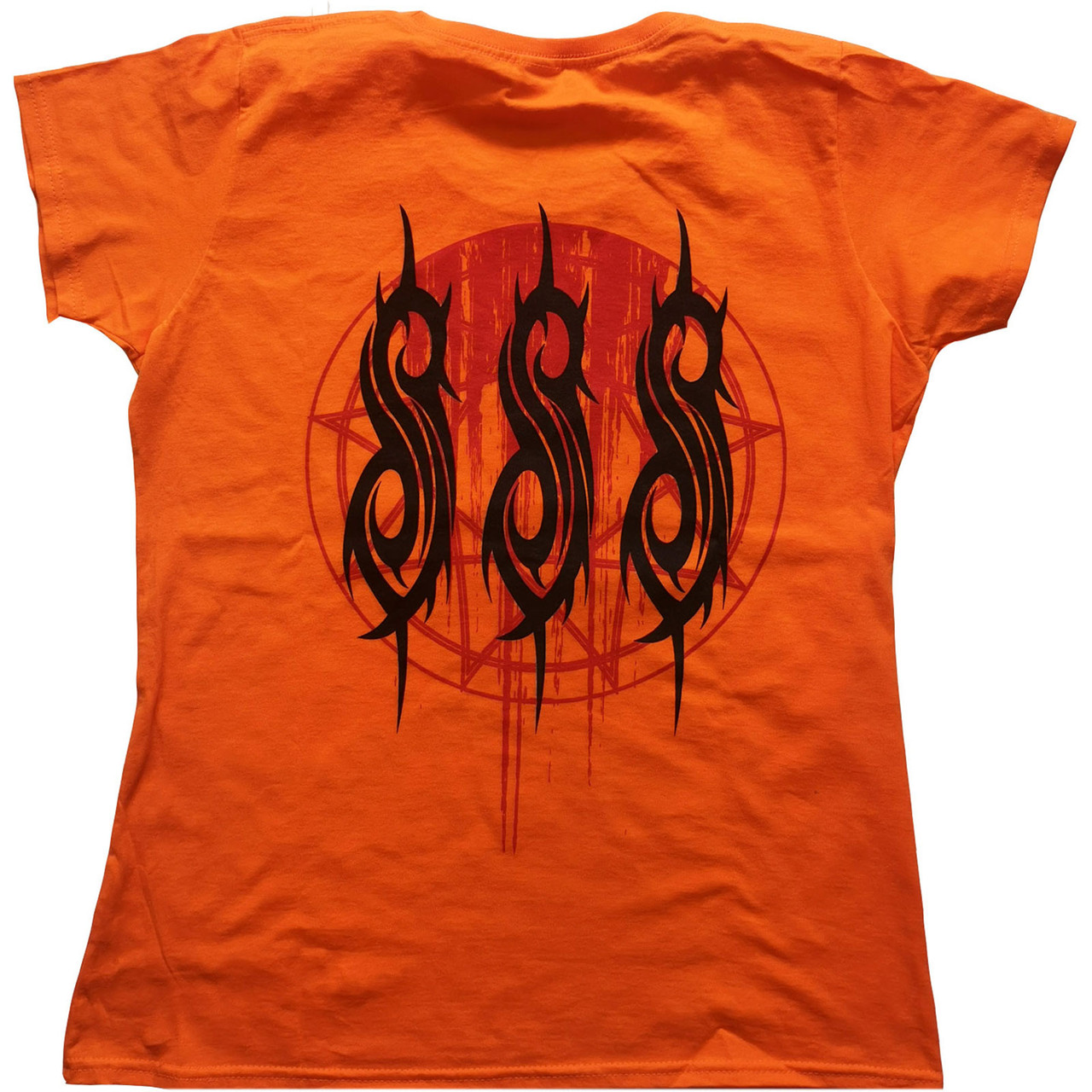 Slipknot 'Winged Devil' (Orange) Womens Fitted T-Shirt