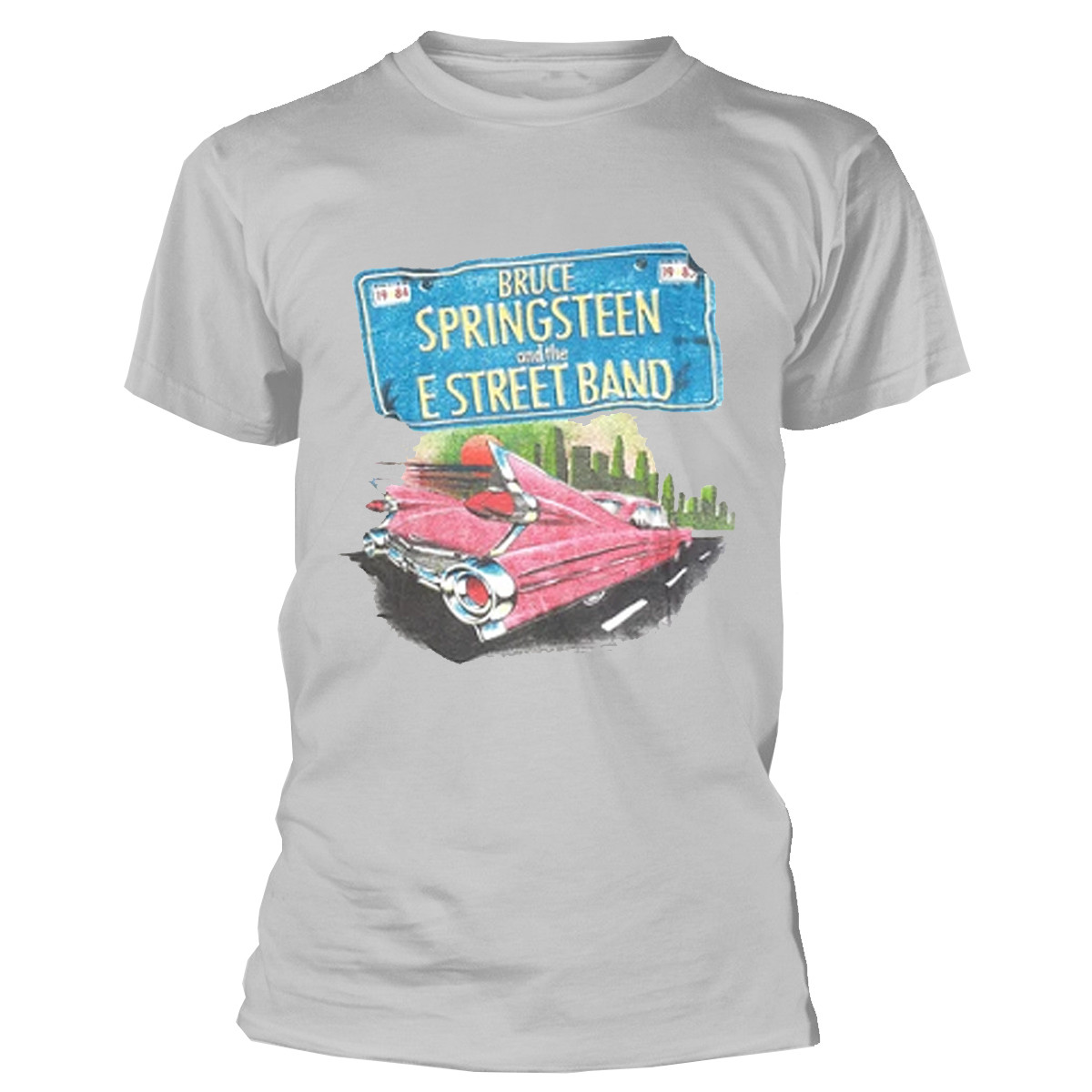 Bruce Springsteen 'Pink Cadillac' (Grey) T-Shirt