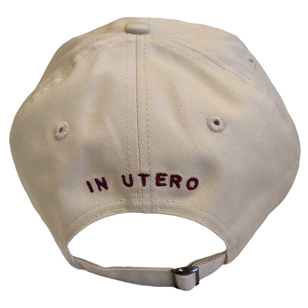 Nirvana 'Text Logo In Utero' (Sand) Baseball Cap