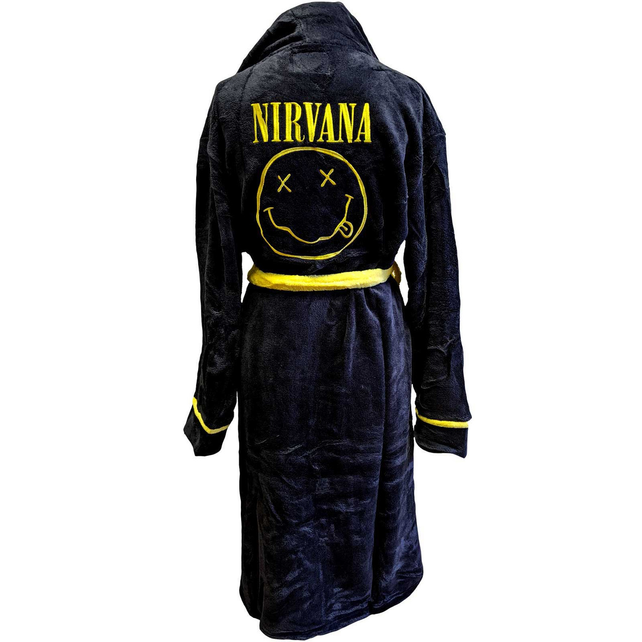 Nirvana 'Yellow Happy Face' (Black) Bathrobe