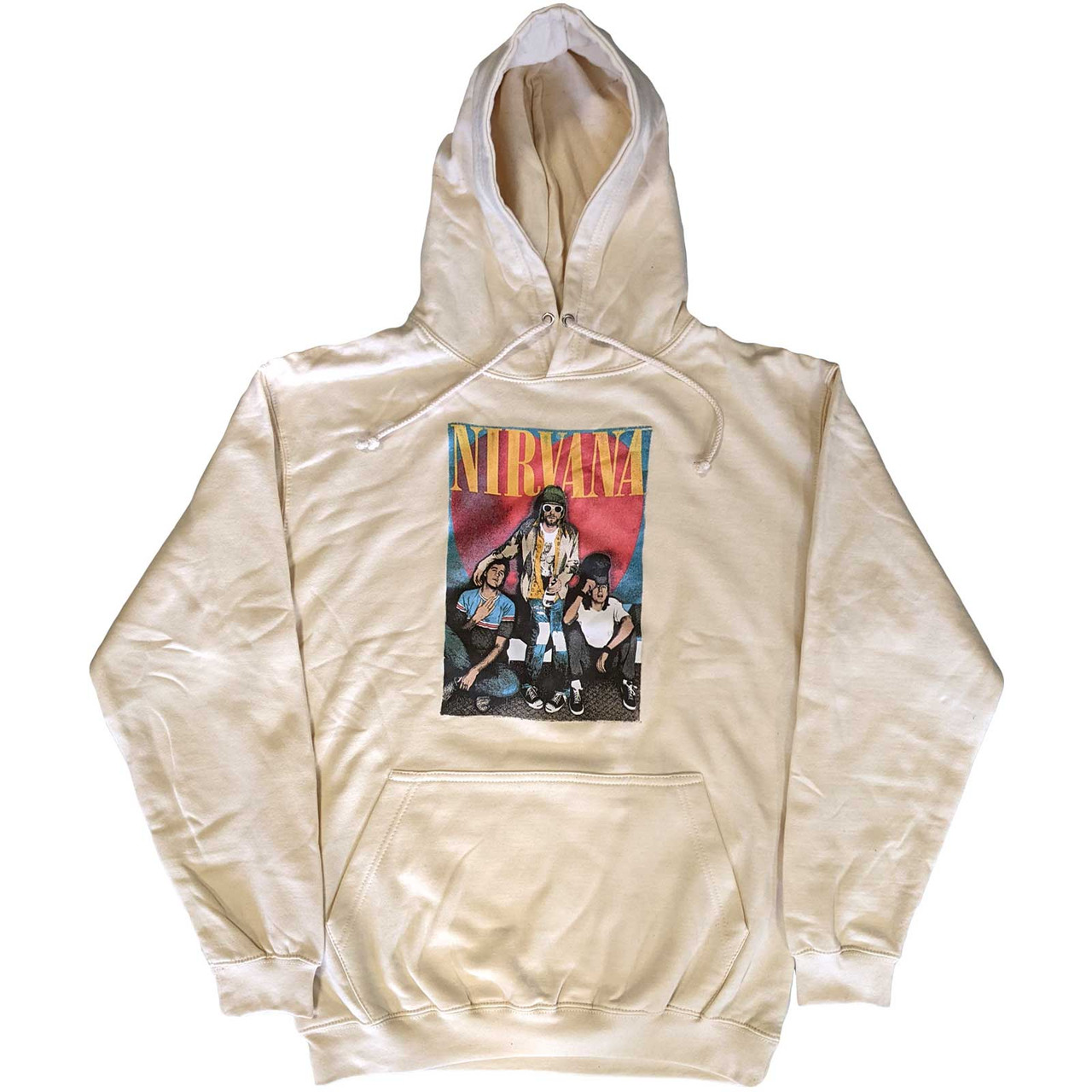 Nirvana 'Trapper Hat Mono Logo' (Sand) Pull Over Hoodie