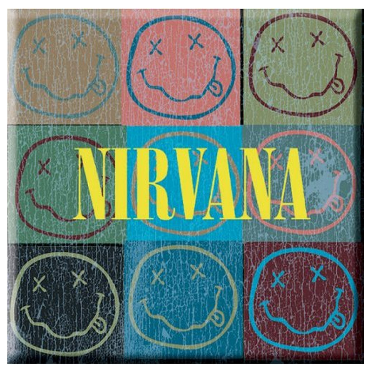 Nirvana 'Happy Face Blocks' Fridge Magnet