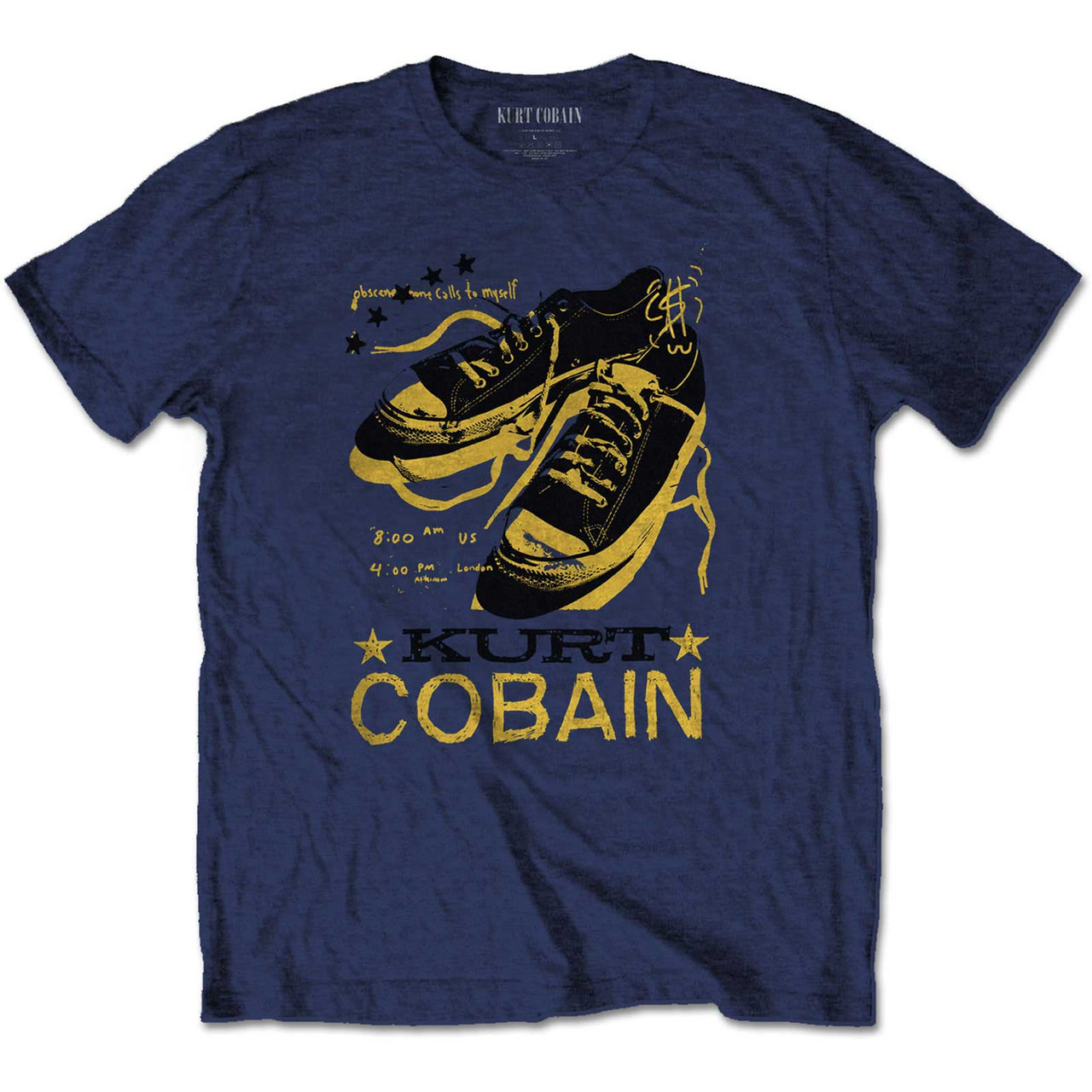 Kurt Cobain 'Laces' (Navy) Kids T-Shirt