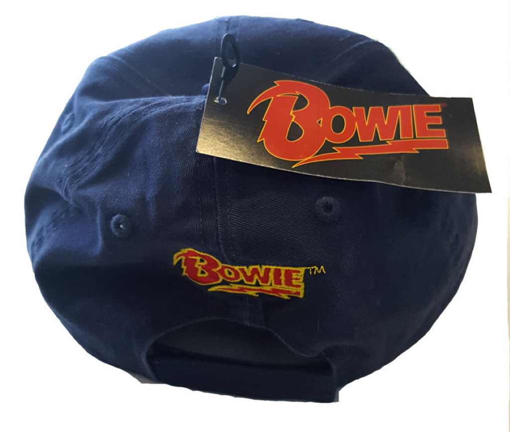 David Bowie 'Flash Logo' (Navy Blue) Baseball Cap