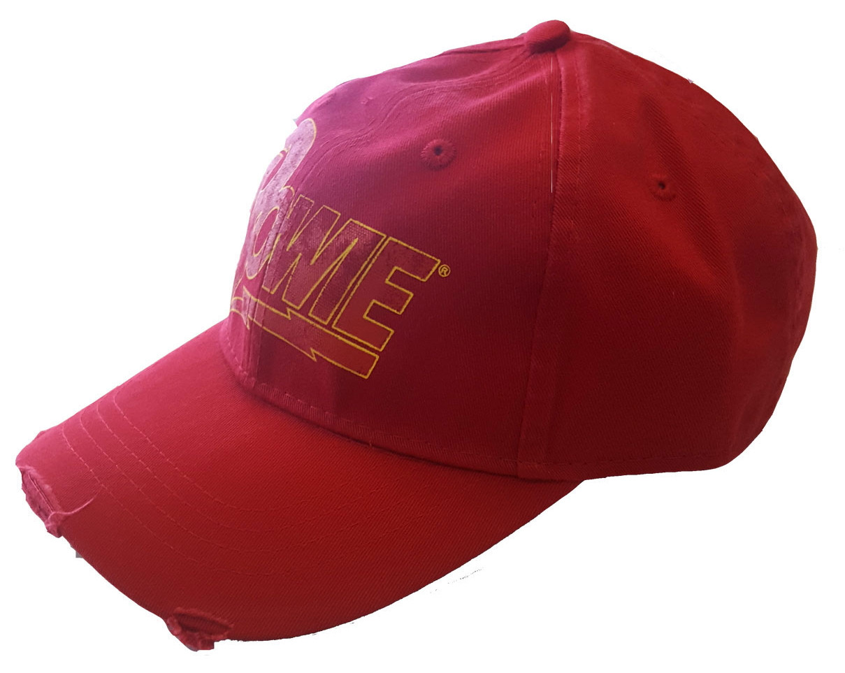 David Bowie 'Flash Logo' (Red) Baseball Cap