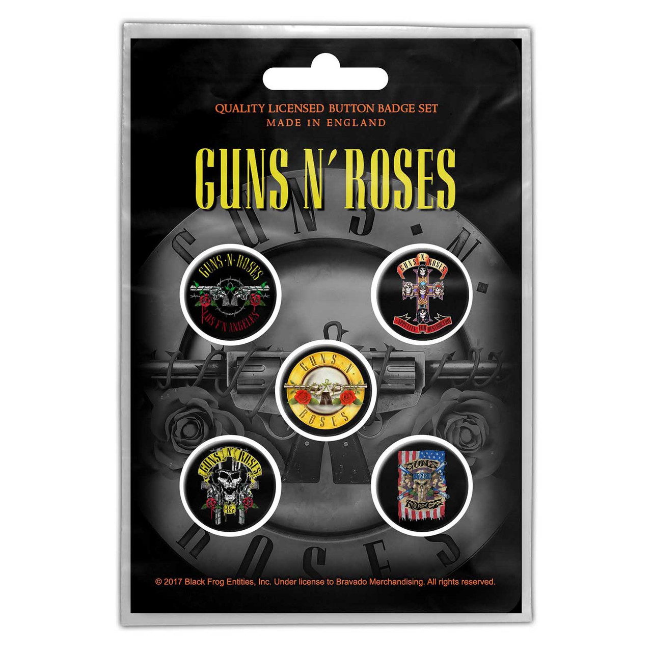 Guns N' Roses 'Bullet Logo' Button Badge Pack