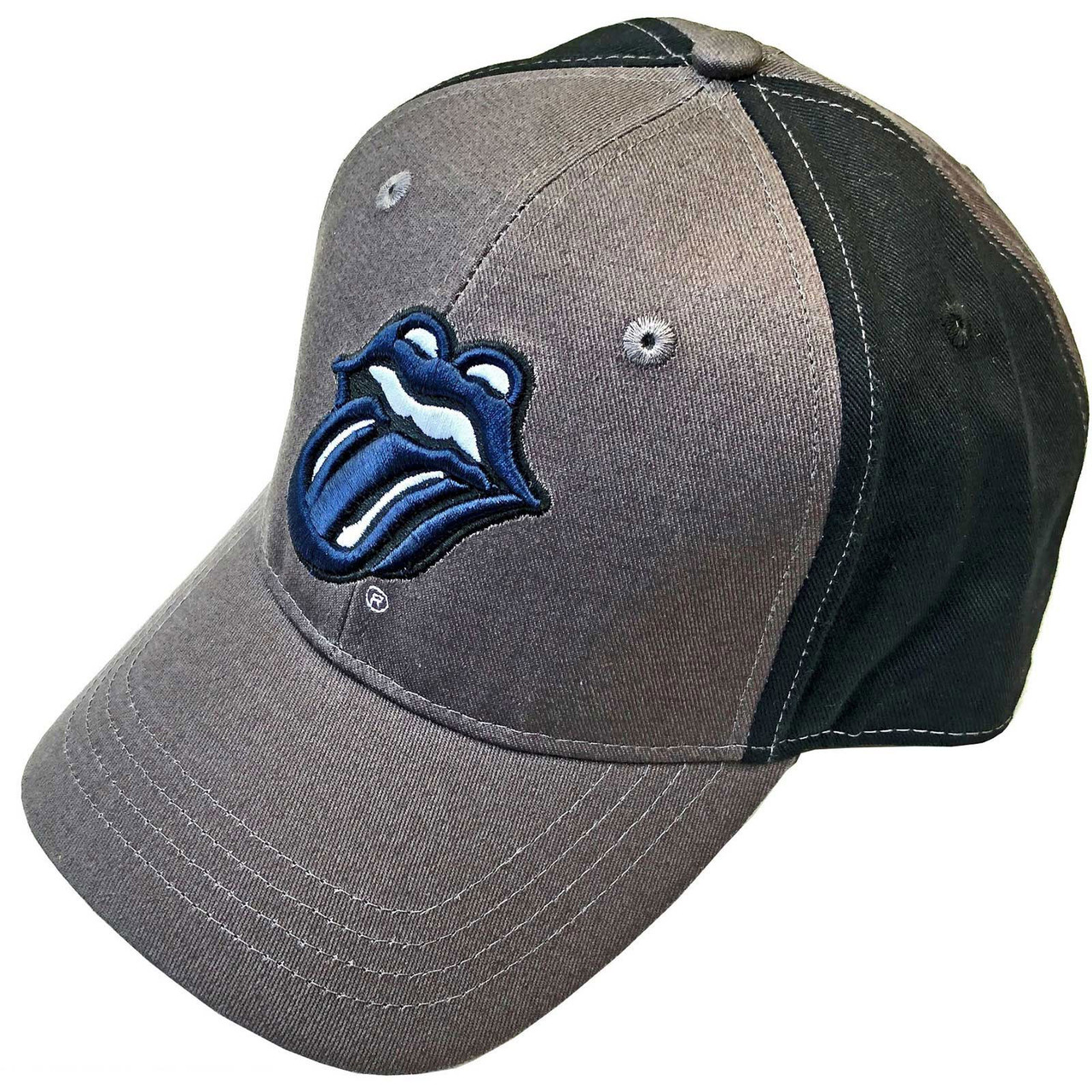 The Rolling Stones 'Navy Tongue' (Grey/Black) Baseball Cap