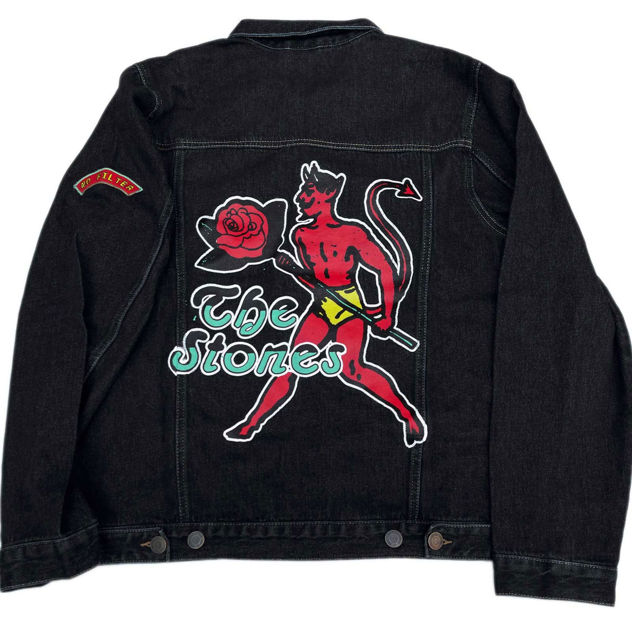 The Rolling Stones 'Sympathy' (Blue) Denim Jacket Back
