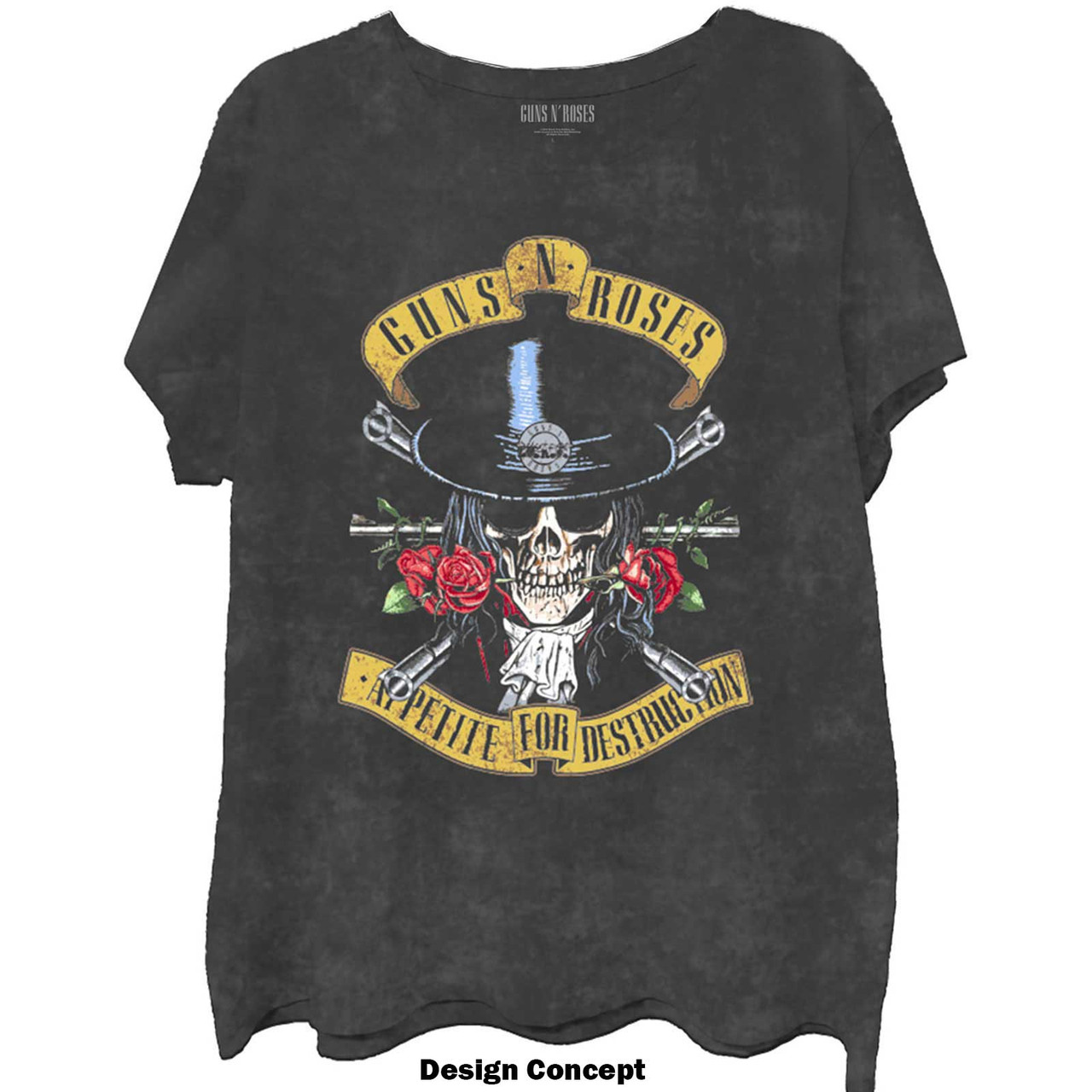 Guns N' Roses 'Appetite Washed' (Dip-Dye) T-Shirt