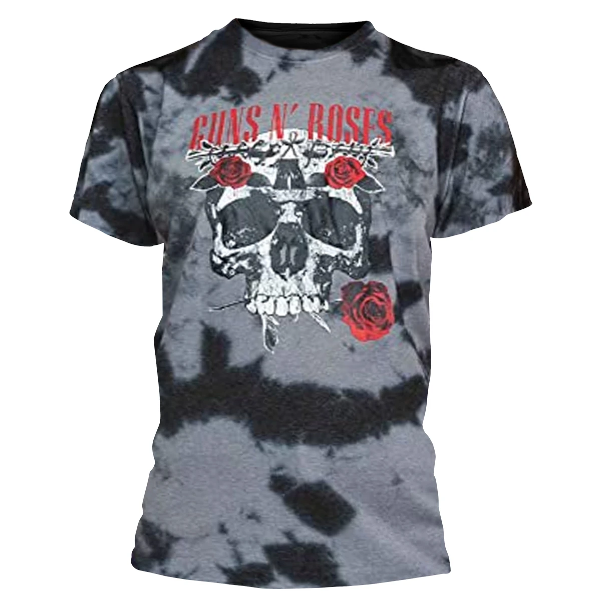 Guns N' Roses 'Flower Skull' (Dip-Dye) T-Shirt
