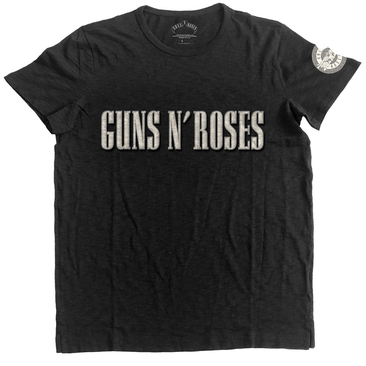 Guns N' Roses 'Logo & Bullet Circle' (Black) T-Shirt