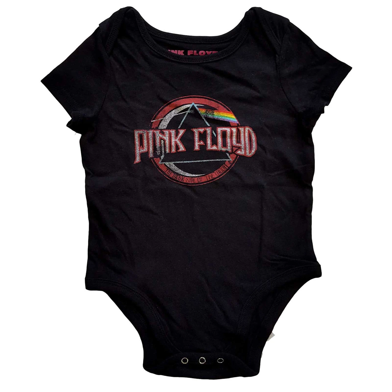 Pink Floyd 'Vintage Dark Side of the Moon Seal' (Black) Baby Grow