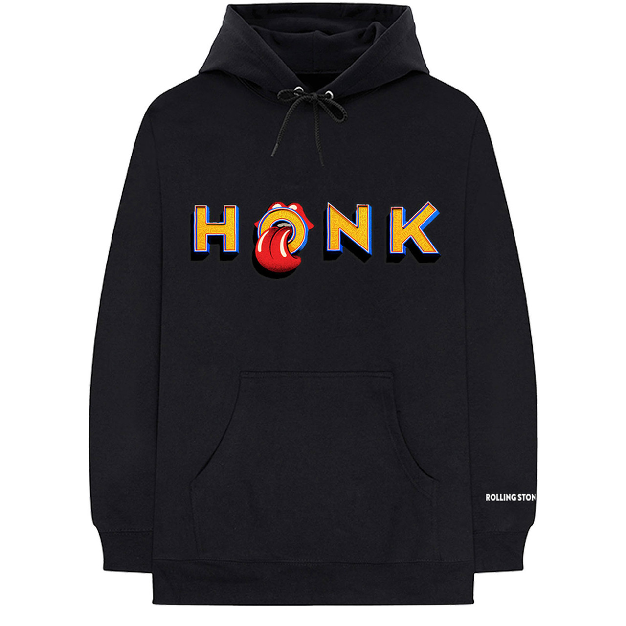 The Rolling Stones 'Honk Letters' (Black) Pull Over Hoodie