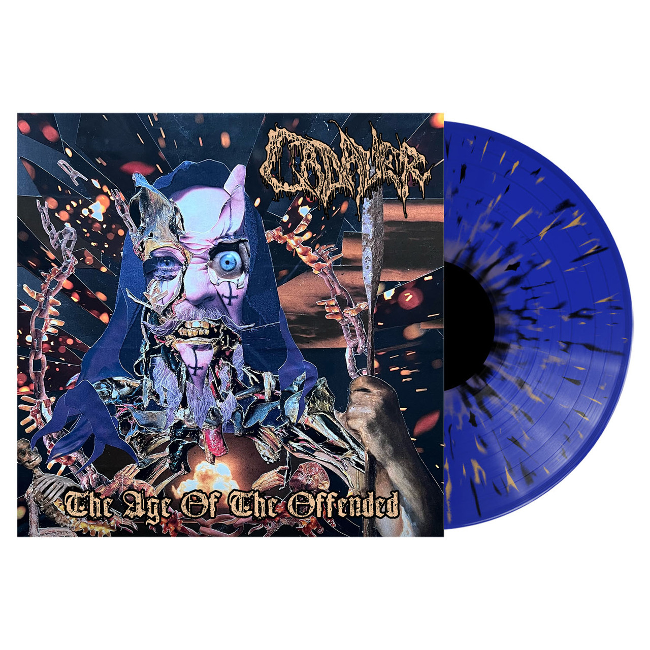 Cadaver 'The Age Of The Offended' LP Blue Orange Black Splatter Vinyl