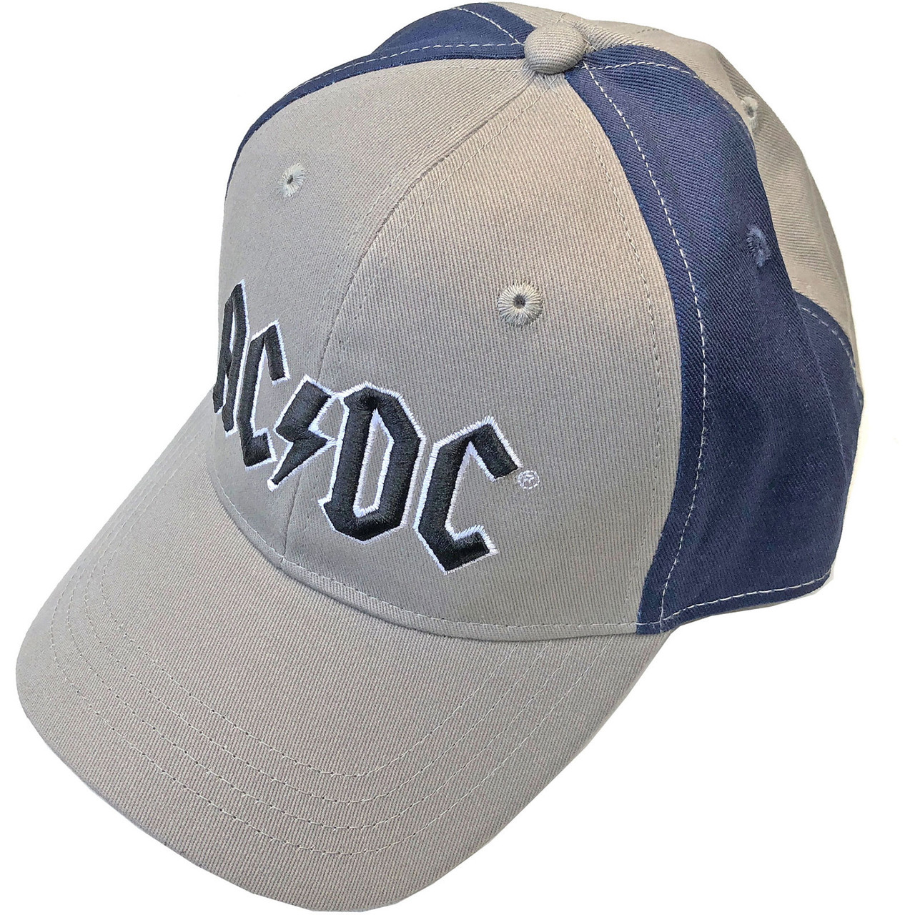 AC/DC 'Black Logo' (Grey & Blue) Baseball Cap