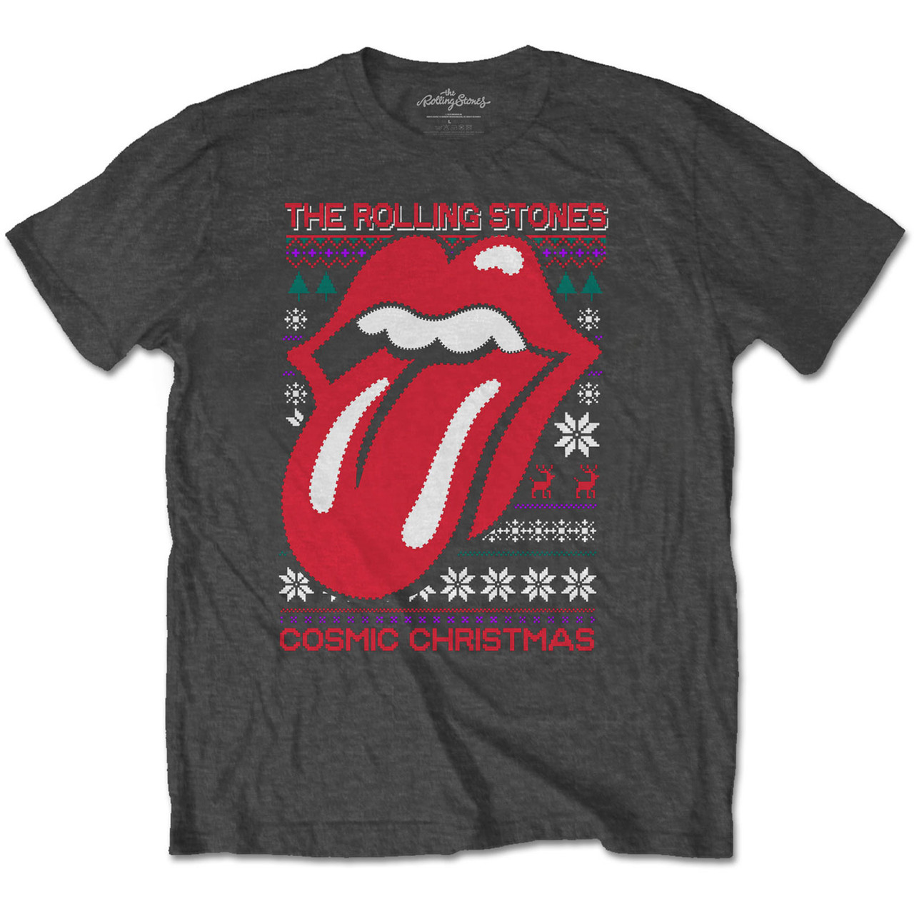 The Rolling Stones 'Cosmic Christmas' (Grey) T-Shirt