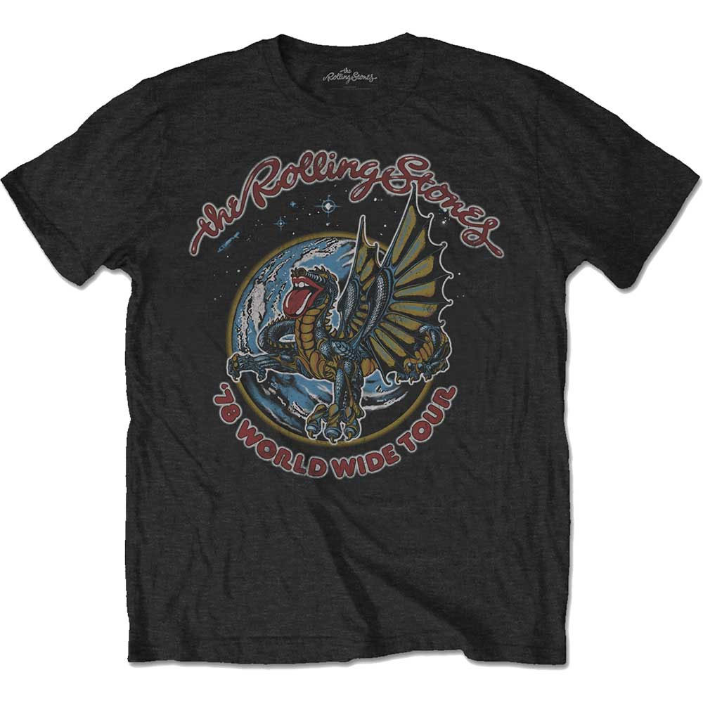 The Rolling Stones Canottiera Ufficiale Tour 78: Unisex, Verde, Cotone Morbido